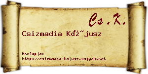 Csizmadia Kájusz névjegykártya